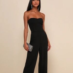 Black wide leg jumpsuit